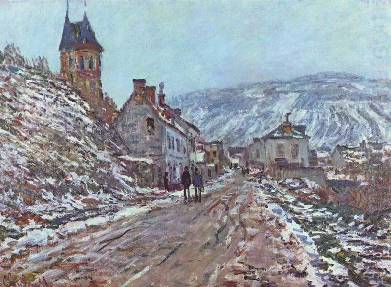 Claude Monet Street near Vetheuil in Winter china oil painting image